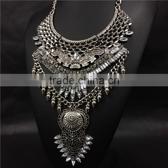 alibaba express chinese imports wholesale imitation silver chain statement necklace jewelry accessories jewellry for women