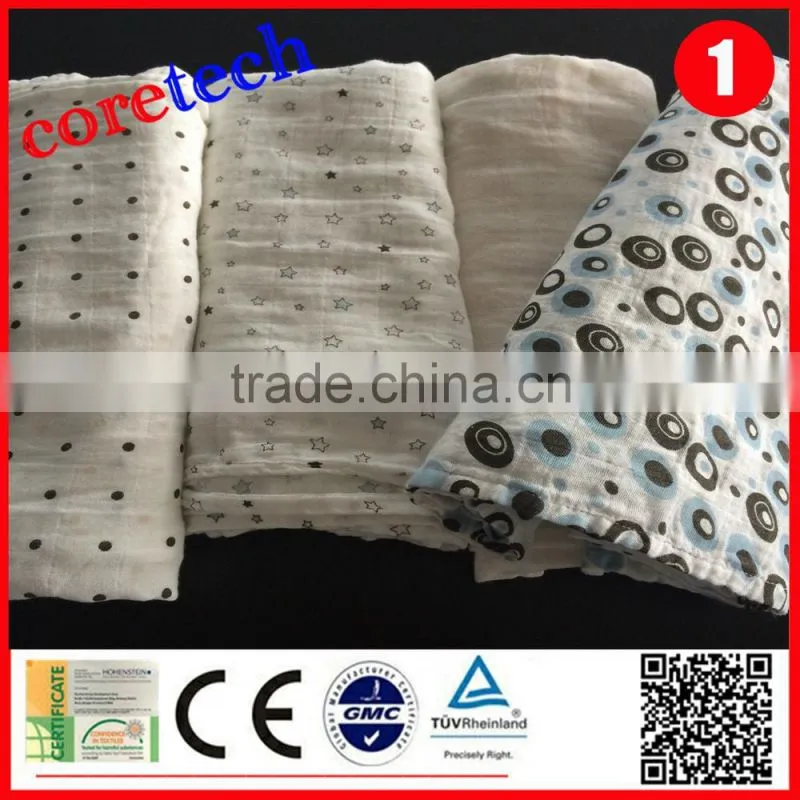 ECO-friendly soft washable organic cotton muslin fabric factory