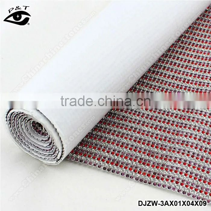 New Design 3mm Colorful rhinestone hotfx chaton mesh