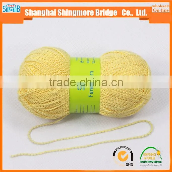 New fashion yarn from China hand knitting yarn manufacturer hot sale polyester roving yarn for crochet