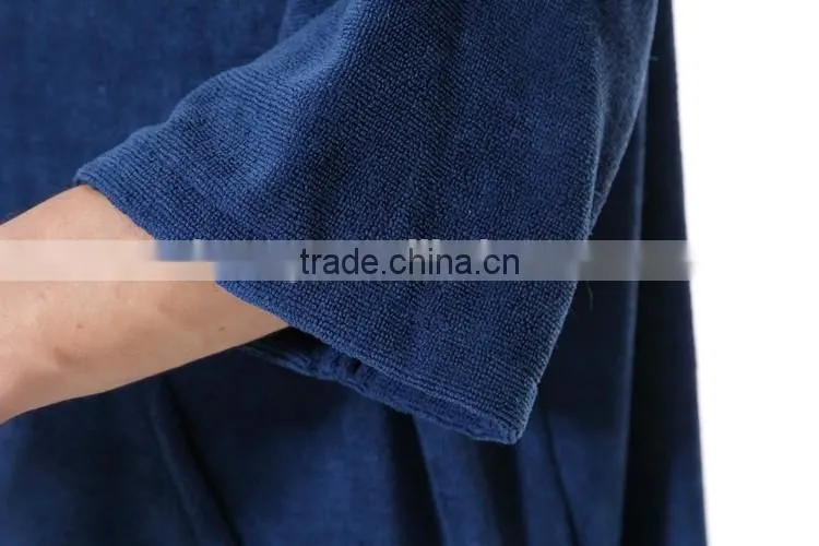 Adult poncho beach towel hooded poncho towel woven plain dyed