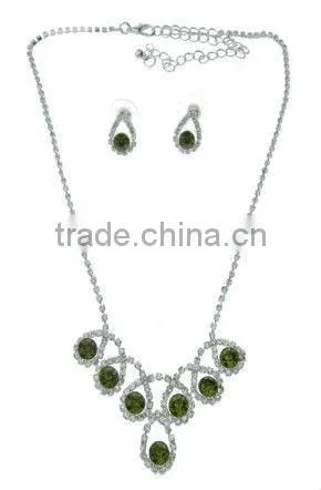 Elegant Rhinestone Wedding Accessories Wholesale Costume Jewelry Sets,Top Selling on china.cn Wholesaler Bridal Jewelry Sets