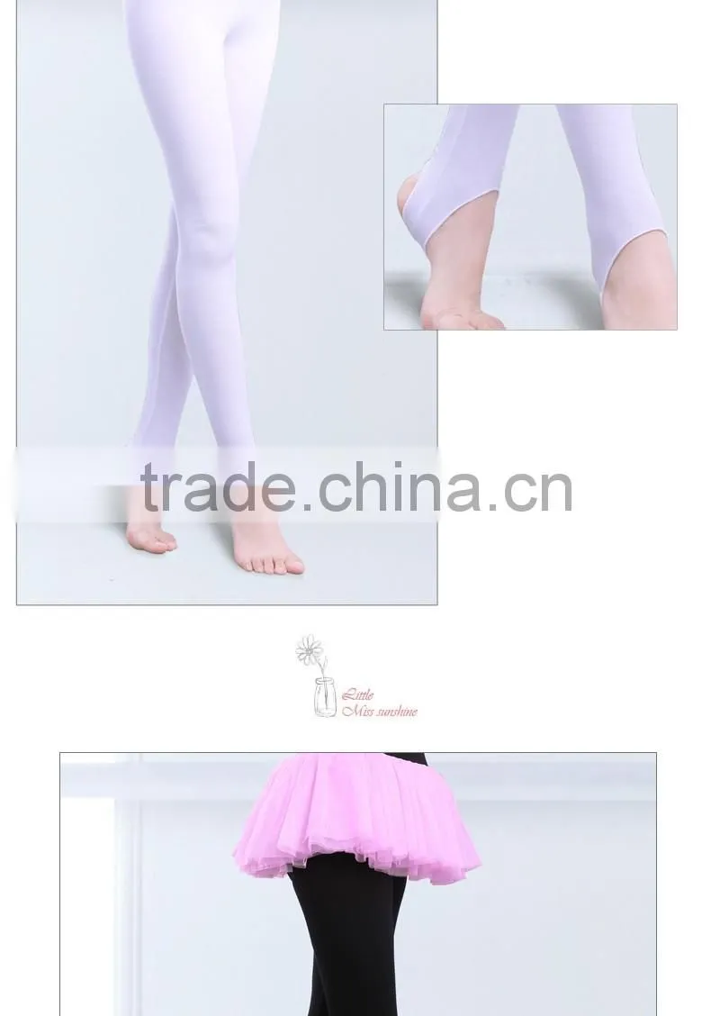Girls Kids Ballet Stirrup Tights Cotton Spandex Gymnastics Pants Dance Fitness Pants