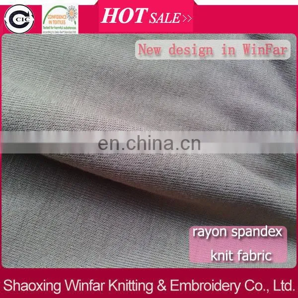 Winfar textile lowest factory price knit viscose lycra fabric