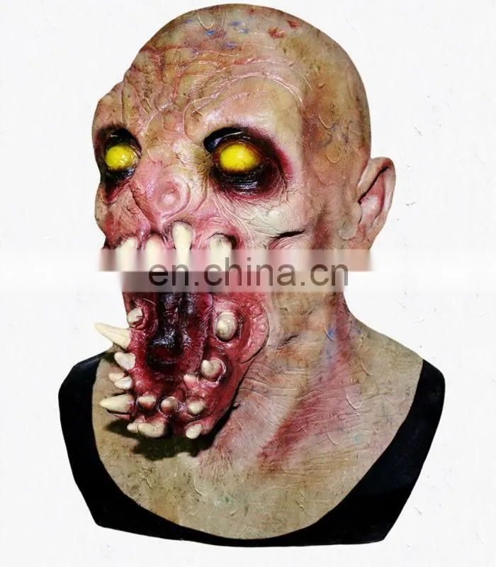 Evil Halloween Costume Fangs Fanged Alien Creature Monster Mask