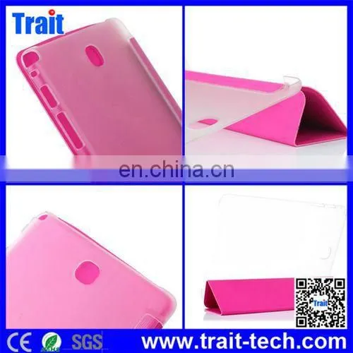 Side Flip Foldable Plastic Back Shell Leather Case for Samsung Galaxy Tab A 8.0 T350,Fancy Leather Case For Samsung Galaxy Tab