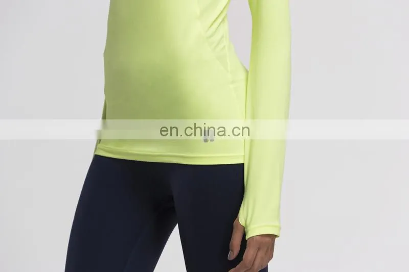OEM Custom Long-sleeve Fitness Compression women Running Shirts