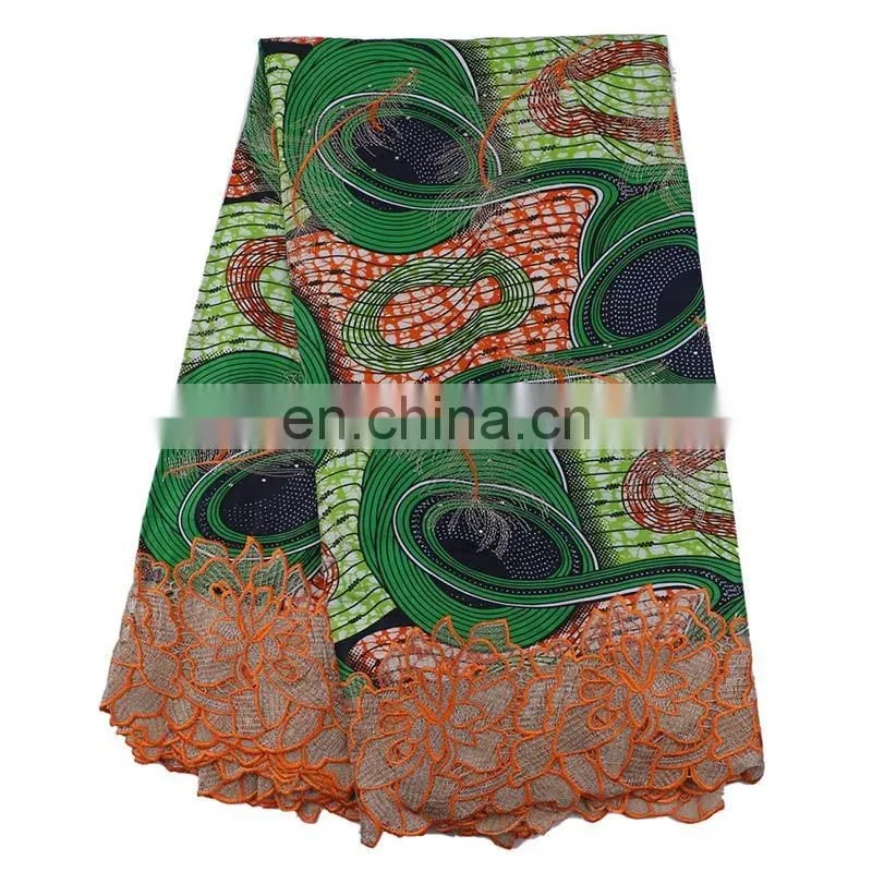 For Nigerian cotton lace trim super wax hollandais lace fabric wax print fabric african L170727002
