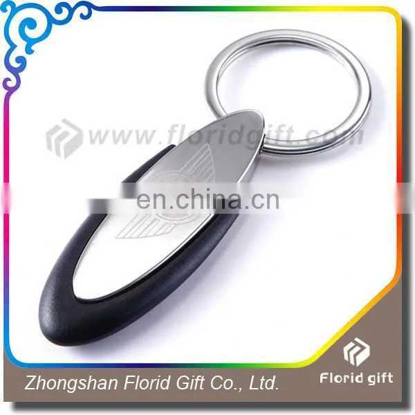 Stock cheap price metal house shape/round keychain with custom logo