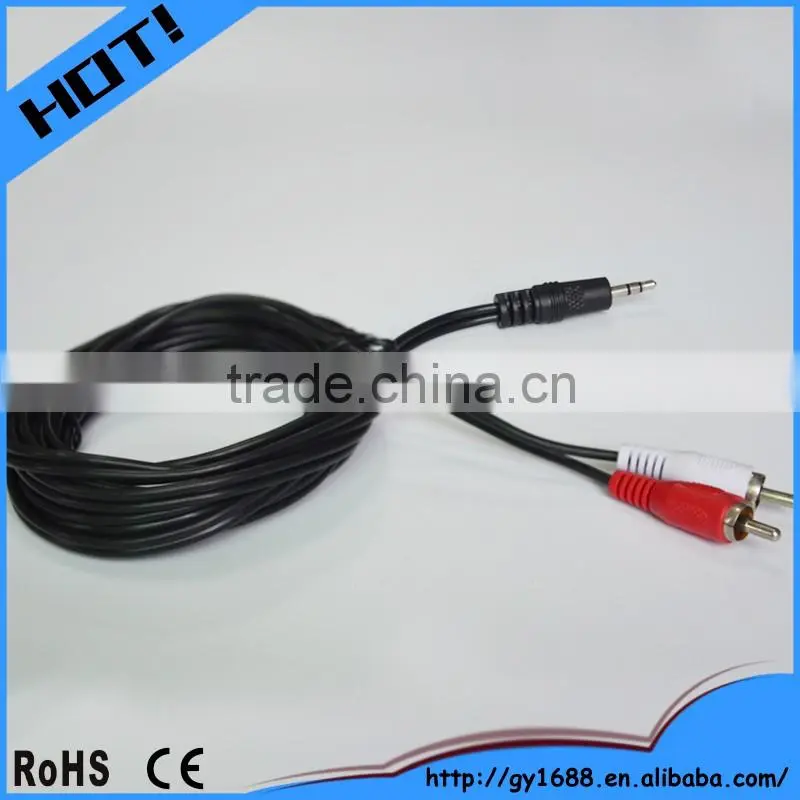 3.5mm AUX Plug to 2 RCA Male Plug Y Audio Stereo Cable