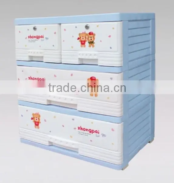 Hot selling high quality 4 tier plastic storage drawer, locker, cabinet