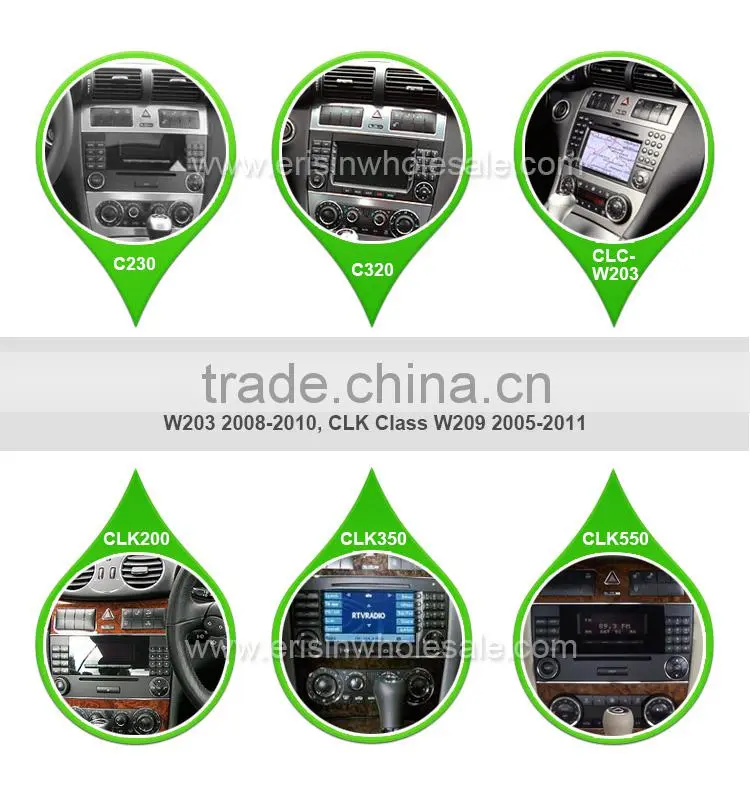 Erisin ES2508B 2 Din 7 inch Auto Car Radio GPS 3G WiFi Bluetooth for Mercedes W203