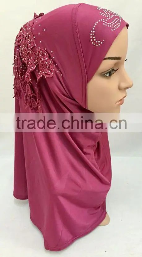Fashion merly adult hijab Applique islamic turban 12colors