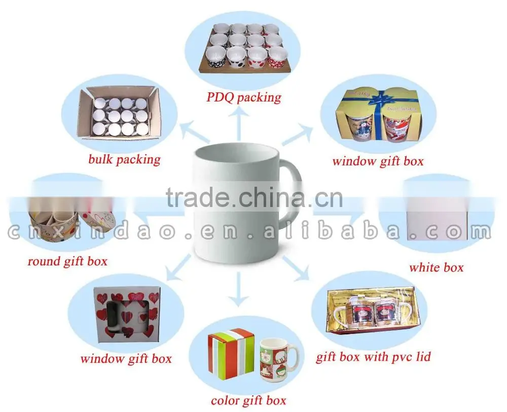 Porcelain Stackable Coffee Cup with New Valentine's Designed for Promotional Gift