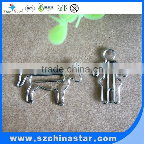 Custom package 3cm shape paper clip metal silver
