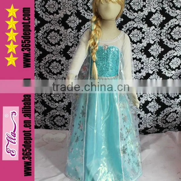 Mesh Sleeve Elsa Dress In Frozen Sequins Top Girls Elsa Dress