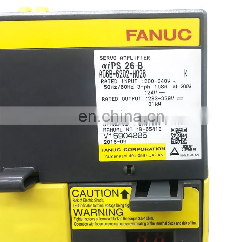 CNC Fanuc power supply module AiPS 26-B servo amplifier A06B-6202-H026
