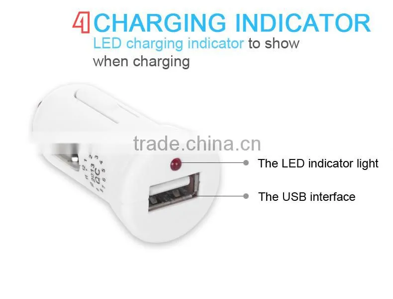 Factory wholesale car usb charger 5V 1A car charger usb for phone MP3