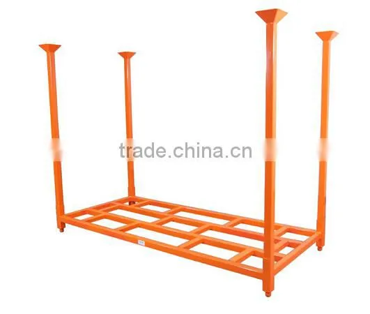 Adjustable mobile steel storage truck tire rack
