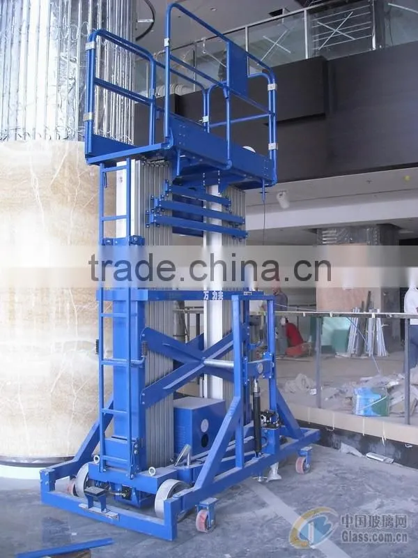 300-1000kg double column aluminium alloy lift platform/mobile hydraulic lift platform