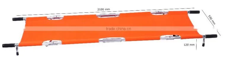 Emergency folding rescue ambulance stretcher with wheels
