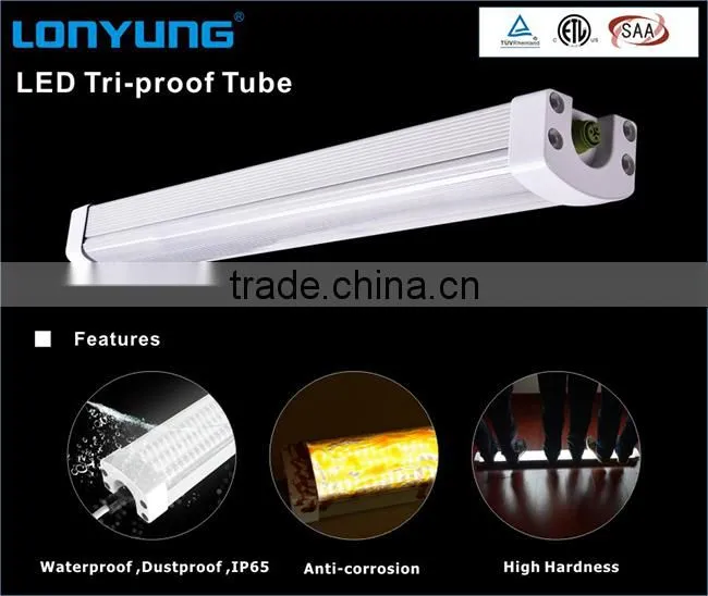 outdoor IP66 1.2m 1.5m IP66 Led tri-proof led tube 3 year warranty