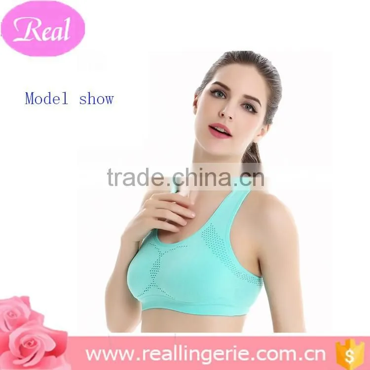 High resilient triangle hollow out vest sports bra