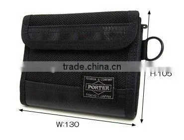 2016 Best sale Promotional Good Price Polyster custom velcro bifold male wallet wholesale