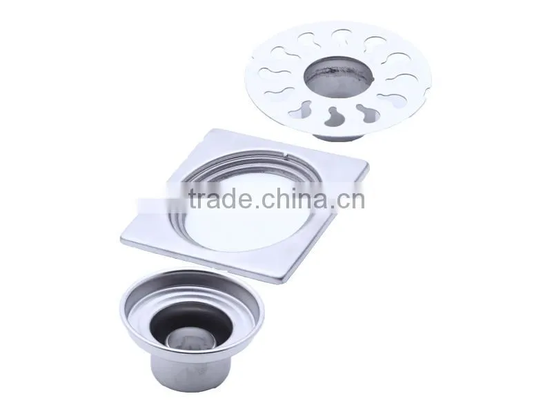 Multi-fonction Square stainless steel floor drain