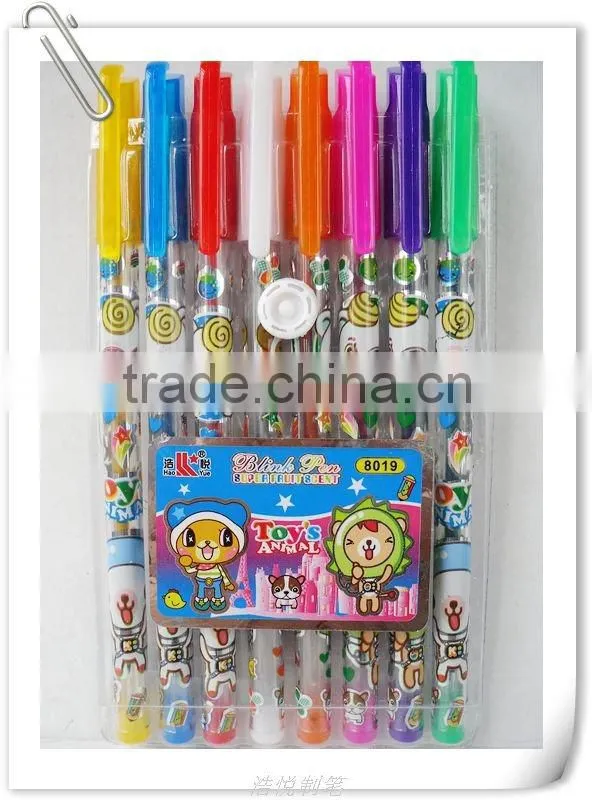 the cartoon pattern 800 glitter pen for kids