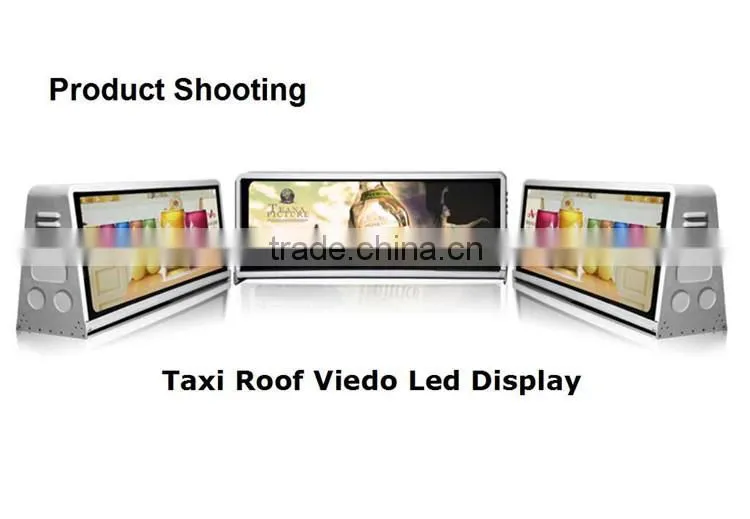 Outdoor P5 full color Taxi led display gsm