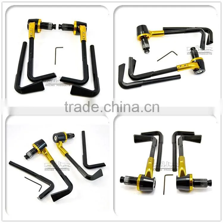 BJ-LG-003 High quality Gold 7/8" 22mm CNC Bent Motorcycle Brake Lever Guard