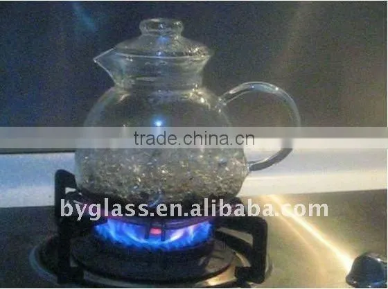 clear heat-resistant tea glass pot with filter