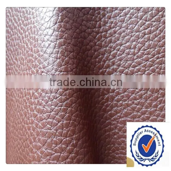 knitted backing pvc artificial leather for sofa D666