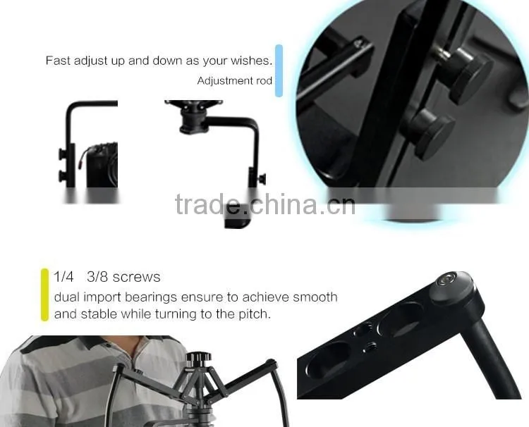 Huizhou latoured supplier high stabilization manufactory professional 3 axis gimbal dslr stabilizer for cameras videos