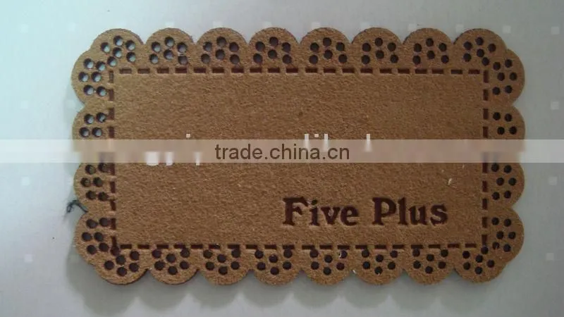 classical elegant leather label patch