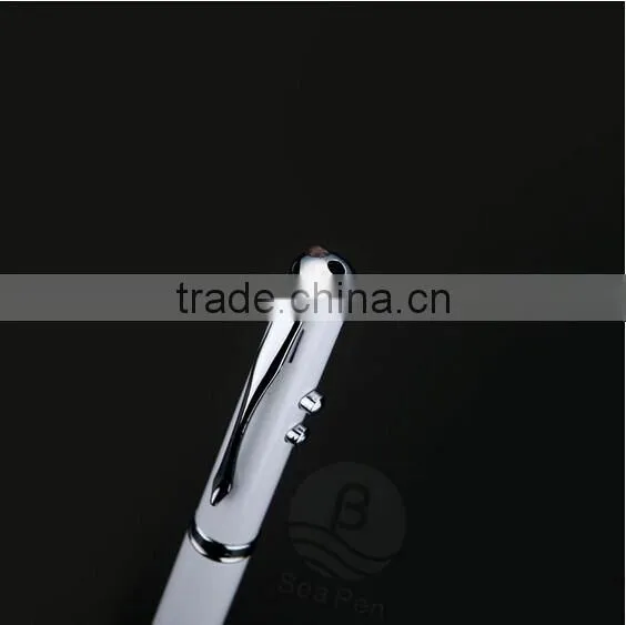 2 in 1 LED Light Laser Touch Metal Pen