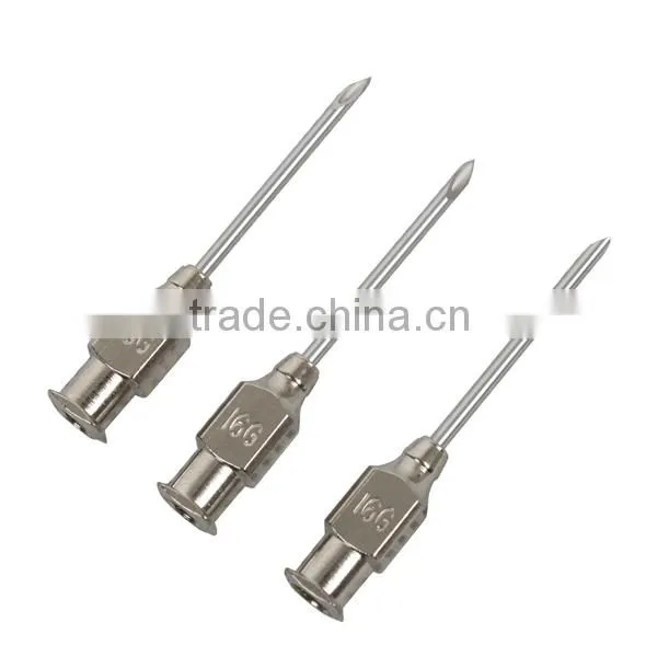 WJ309 18mm hub veterinary equipment strong needle brass needle
