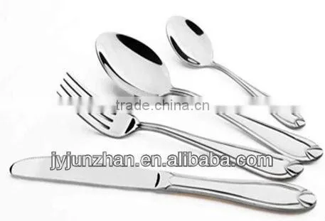 2013 new design stainless steel cutlery in wooden box, elegant flatware