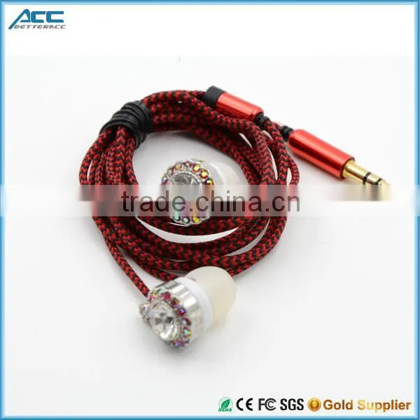 Best stylish Novelty Earbuds Diamond Bling Earphone For Upscale Market