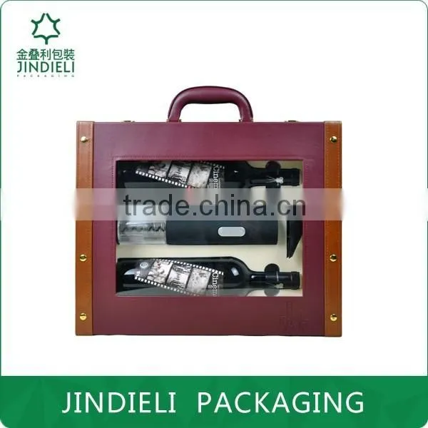 luxury exquisite leather wine box package