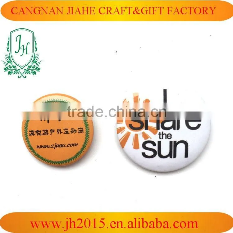 Custom plastic badge botton badge , safety pins back