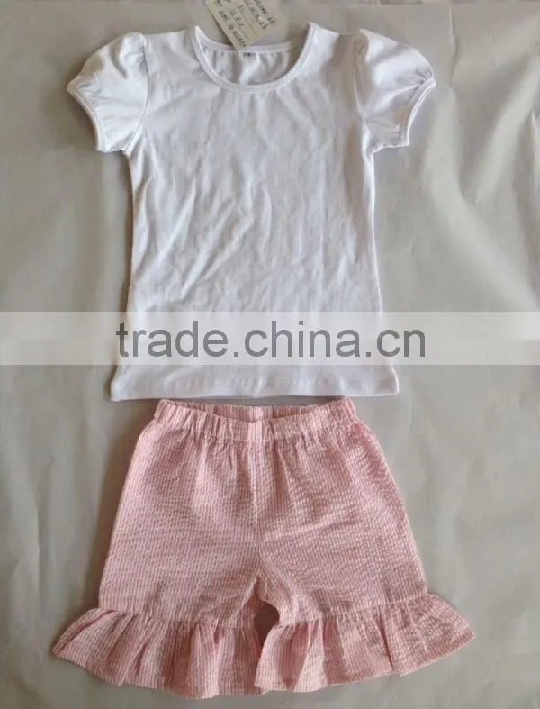 Good quality baby long sleeve ruffle shirts,Girls long T shirts,Long white T shirts