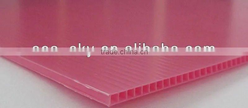 different color plastic polypropylene corrugated sheet in China