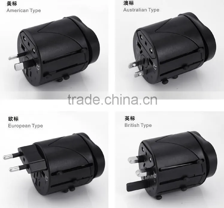 2016 Universal World Travel Adapter,UK AUS USA EURO Plug ,USB charger