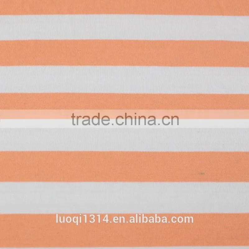 Free hand feel sample 95% cotton 5% spandex fabrics whole sale stripe farbic for women clothing