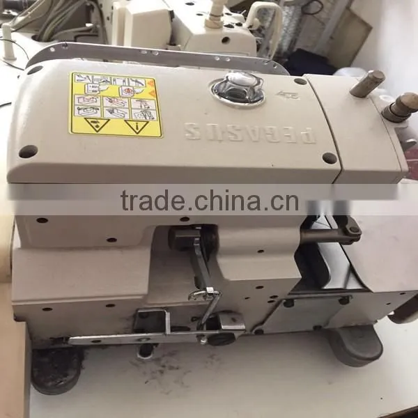 80% new typical lower noise high quality useful second hand pegasus M-700 four thread overlock indutrial sewing machine