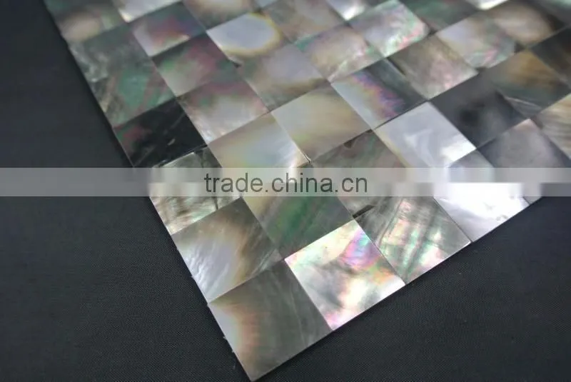 Luxury Black lip sea mother of pearl tiles,bathroom border tiles