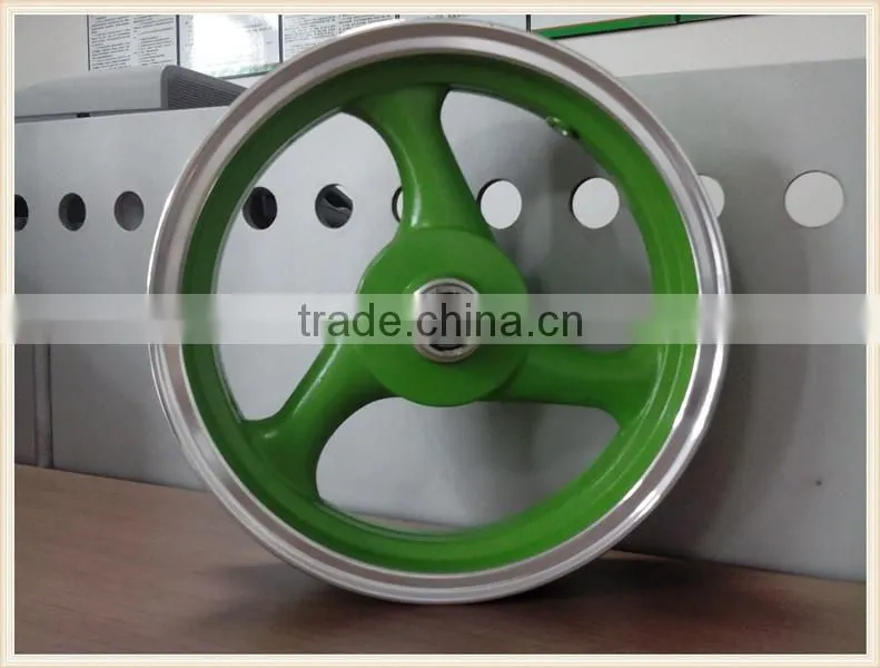12 inch motorcycle wheel rim with disc brake, bright edge