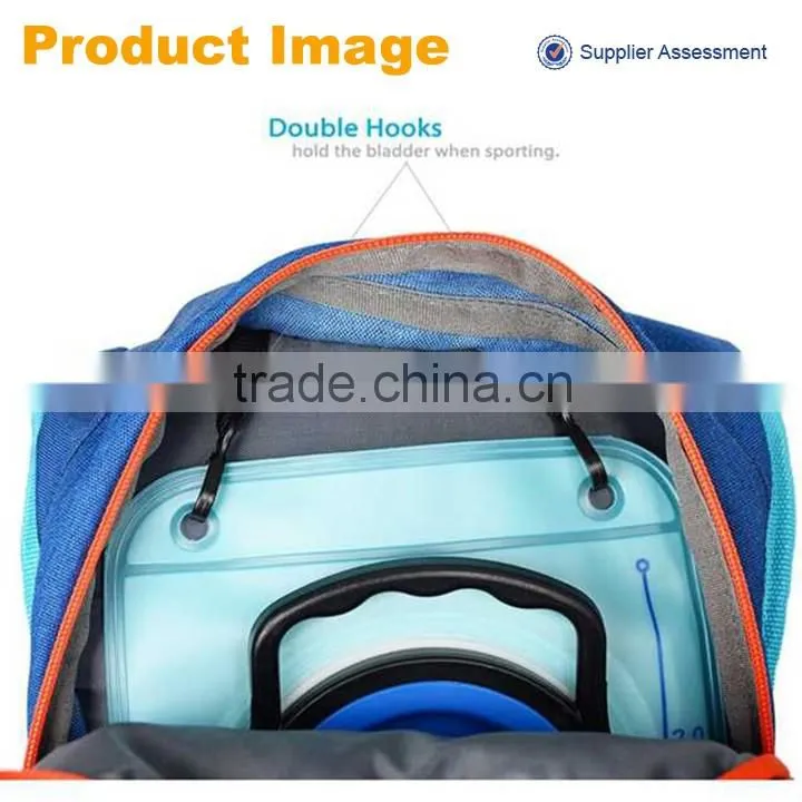 China supplier funky portable hydration backpack with bladder, custom backpack